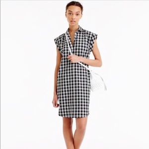 J Crew Gingham Short-sleeve Shirt-Dress M